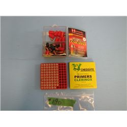 lot of shotshell primers 50 cal bullets Etc