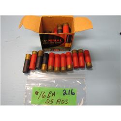 lot of 25 rounds assorted 16 gauge ammo