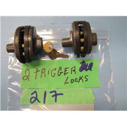 lot of 2 Master trigger locks keyed-alike