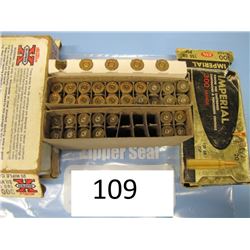 lot with 7 rounds live 300 Savage and 33 brass