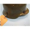 Image 2 : original World War II Nazi steel helmet bullet holes through front and side marked Hptm Witzel