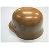 Image 3 : original World War II Nazi steel helmet bullet holes through front and side marked Hptm Witzel