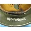 Image 4 : original World War II Nazi steel helmet bullet holes through front and side marked Hptm Witzel