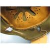 Image 5 : original World War II Nazi steel helmet bullet holes through front and side marked Hptm Witzel