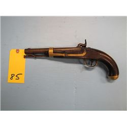 ANTIQUE ...US service 1842 us percussion pistol .54 calibre cap and ball brass hardware lock marked 