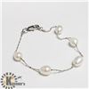 Image 2 : SILVER FRESH WATER PEARL 7.5" BRACELET
