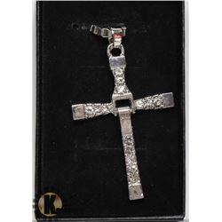 SILVER ALLOY CROSS NECKLACE