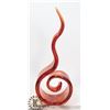 Image 1 : SHOWHOME ART GLASS SWIRL 12 INCHES TALL, RED