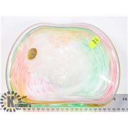 MURANO STYLE SHOWHOME ART GLASS 9X9 INCHES SWIRLS