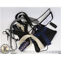 FLAT OF  EDDIE BAUER TRAVEL BAGS BELTS AND MORE