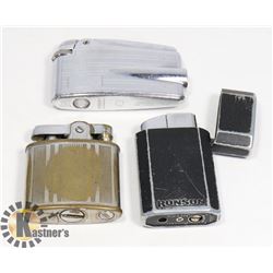 3 RONSON VINTAGE LIGHTERS INCLUDING A JET LITE