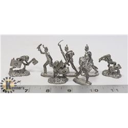 7 X METAL SOLDIERS INCLUDING SKELETON ARMY