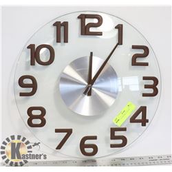 LARGE GLASS WALL CLOCK