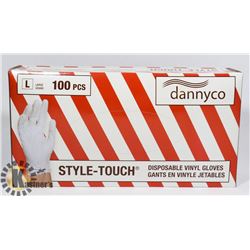 BOX OF STYLE TOUCH DISPOSABLE VINYL GLOVES
