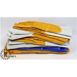 6 PAIRS OF NEW WORK AND OR WELDING GLOVES