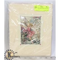 6 FLOWER FAIRIES' PRINTS. MATTED  - READY TO