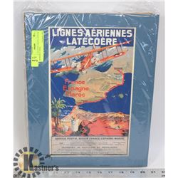 8 EARLY AVIATION TRAVEL POSTER REPRODUCTIONS.