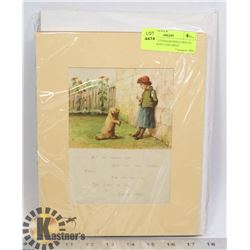 5 LOVELY LITHOGRAPHED PRINTS OF VICTORIAN CHILDREN