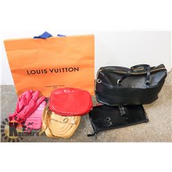 COLLECTION OF LEATHER  PURSES WALLETS AND