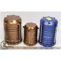 LOT OF 3 EDDIE BAUER 100 LUMEN LANTERNS SET WORKING