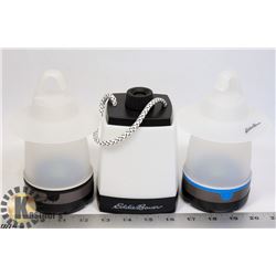 LOT OF 3 EDDIE BAUER HANGING LUMEN LANTERNS