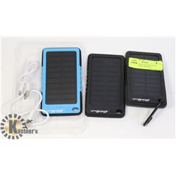 LOT OF 3 EDDIE BAUER SOLAR POWER BANKS 6000MAH