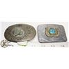 Image 1 : A PAIR OF WESTERN MOTIF BELT BUCKLES