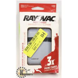 RAYOVAC 6000 MAH POWER BANKS / PHONE CHARGER