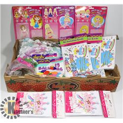 FLAT OF ASSORTED BIRTHDAY SUPPLIES