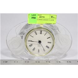 CRYSTAL FLOWER DESIGN CLOCK
