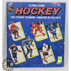 1985 O-PEE-CHEE HOCKEY STICKER ALBUM