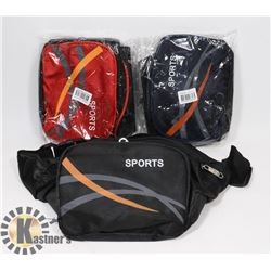 LOT OF 3 NEW ADJUSTABLE FANNY PACKS