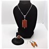 Image 1 : 15)  SUITE OF NATURAL CARNELIAN JEWELRY