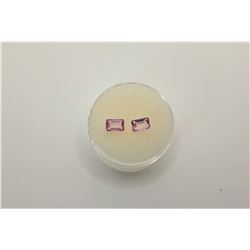 11)  LOT OF 2 NATURAL PINK TOPAZ GEMSTONES