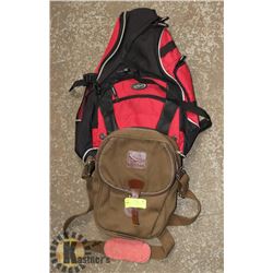 RED BACK PACK MEDIUM SIZE PLUS BACK PACK SMALL