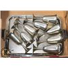 Image 1 : SILVER TRAY AND 8PCS OF PEWTER WINE CUPS
