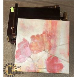 PORTABLE PAINTING EASEL WITH  CANVAS PAINTING