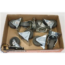 FLAT OF LARGE CASTORS, MANY SWIVEL