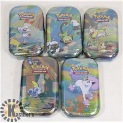 POKÉMON X5 NEW MINI TINS WITH CARDS