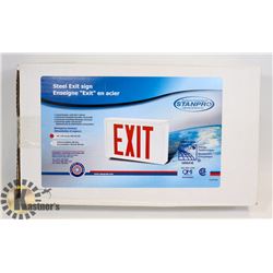 STEEL EXIT SIGN, 90MIN BACKUP