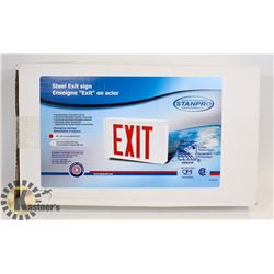 STEEL EXIT SIGN, 90MIN BACKUP