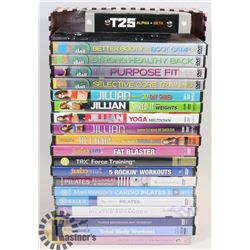 WORKOUT DVD'S : INCLUDES JILLIAN MICHAELS