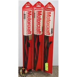 LOT OF 3 MOTORCRAFT AEROFOIL 18" WINDSHIELD WIPERS