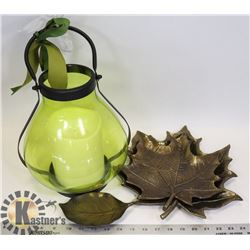 BATTERY OPERATED CANDLE IN VASE 15" HIGH WITH