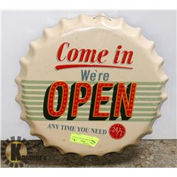 X-LARGE METAL BOTTLE CAP SIGN