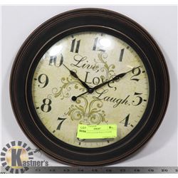 LIVE LOVE LAUGH WALL CLOCK
