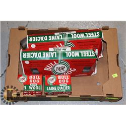 FLAT OF BULL DOG STEEL WOOL