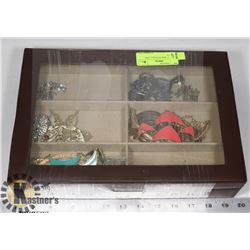 JEWELRY  BOX WITH KEY AND CONTENT
