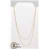 Image 1 : #85-STERLING SILVER NECKLACE 2pcs 18"