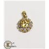 Image 1 : #129-CITRINE PENDANT & CZ